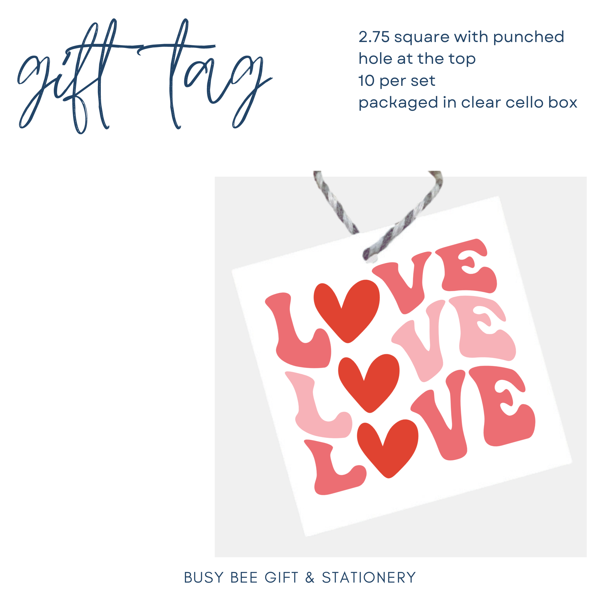 LOVE Valentine's Day Gift Tag