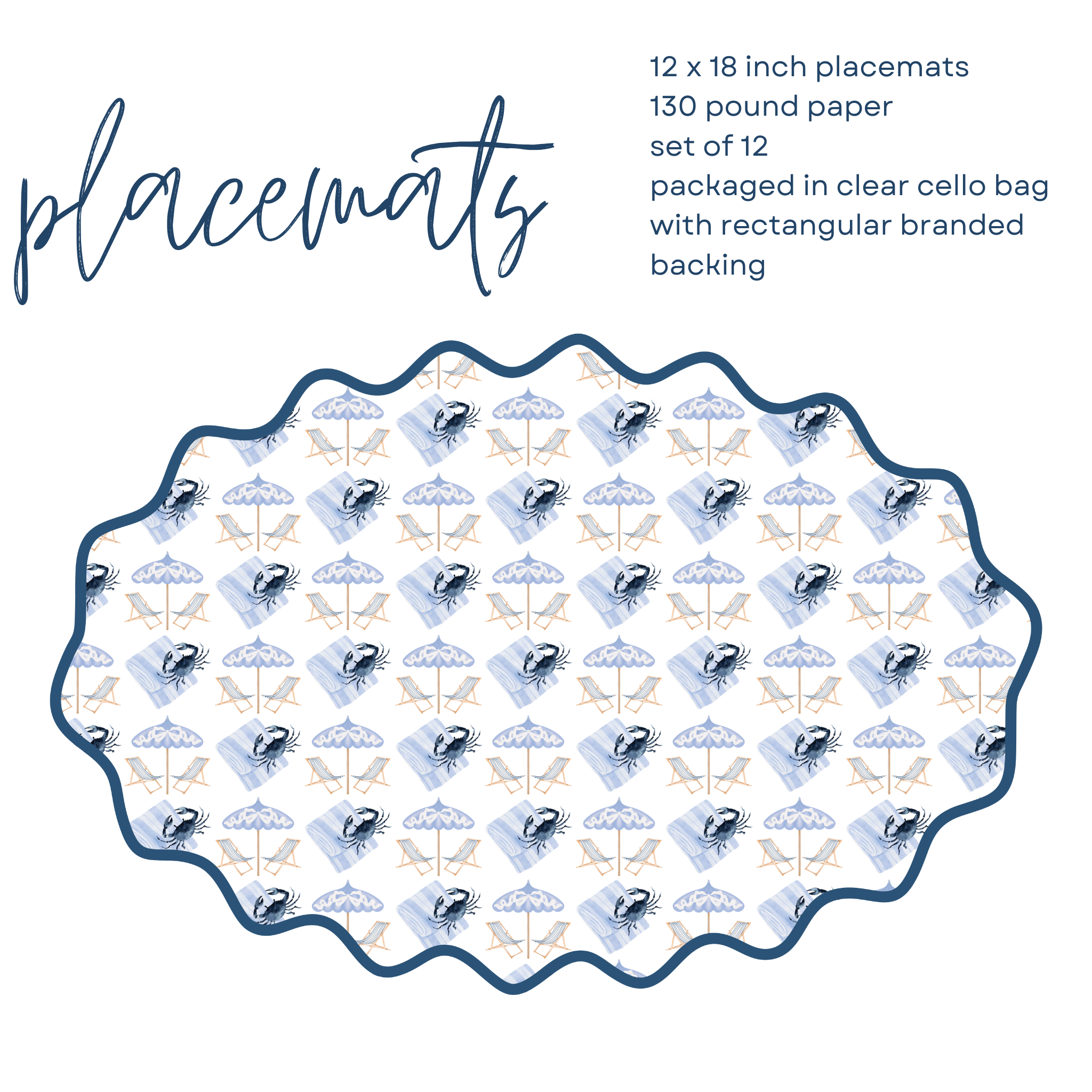 Grand Millennial Summer Placemat | Set of 12