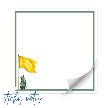 Golf Meet me on the Second Nine -  Sticky Notes 3x3 inches