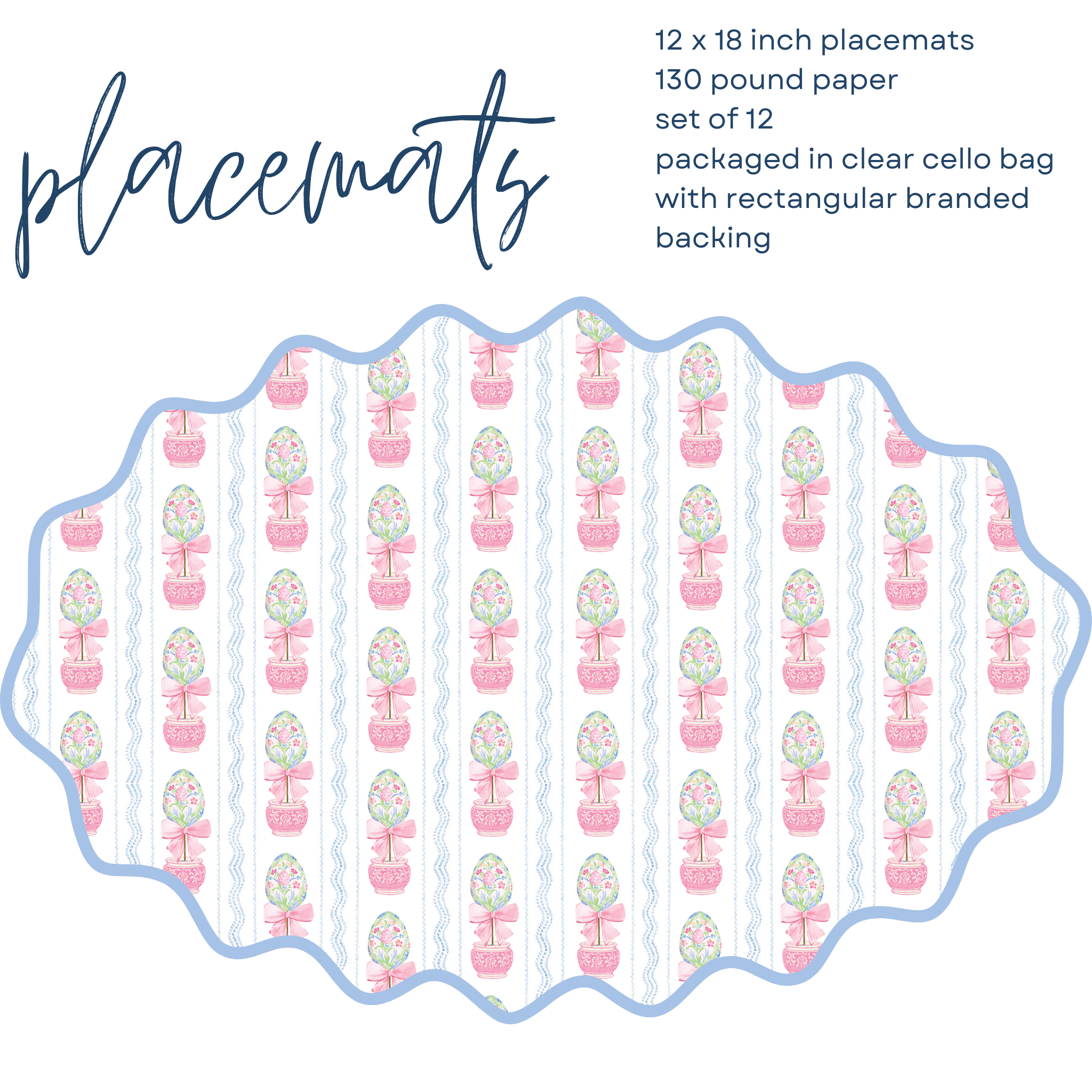 Spring Topiary Placemat | Set of 12