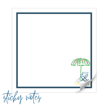 Tennis Meet me on the Court -  Sticky Notes 3x3 inches