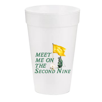 Golf Meet me on the Second Nine -  Styrofoam Cups | 20 oz Set of 10