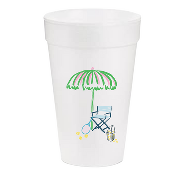 Tennis Meet me on the Court -  Styrofoam Cups | 20 oz Set of 10