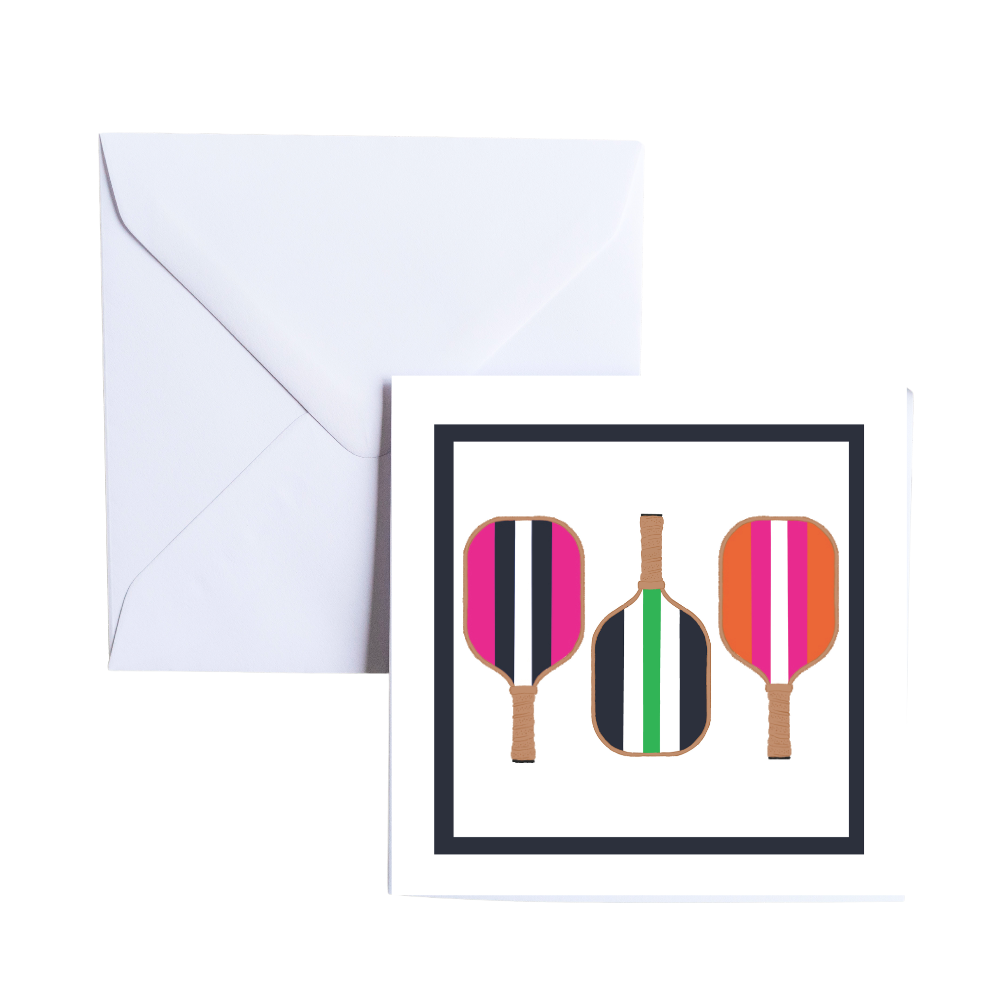 Pickleball Paddle Square Enclosure Card | Set of 10