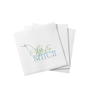 Sip & Stitch Needlepoint Cocktail Napkins | Set of 20
