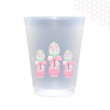 Spring Topiary Shatterproof Cup | Set of 8