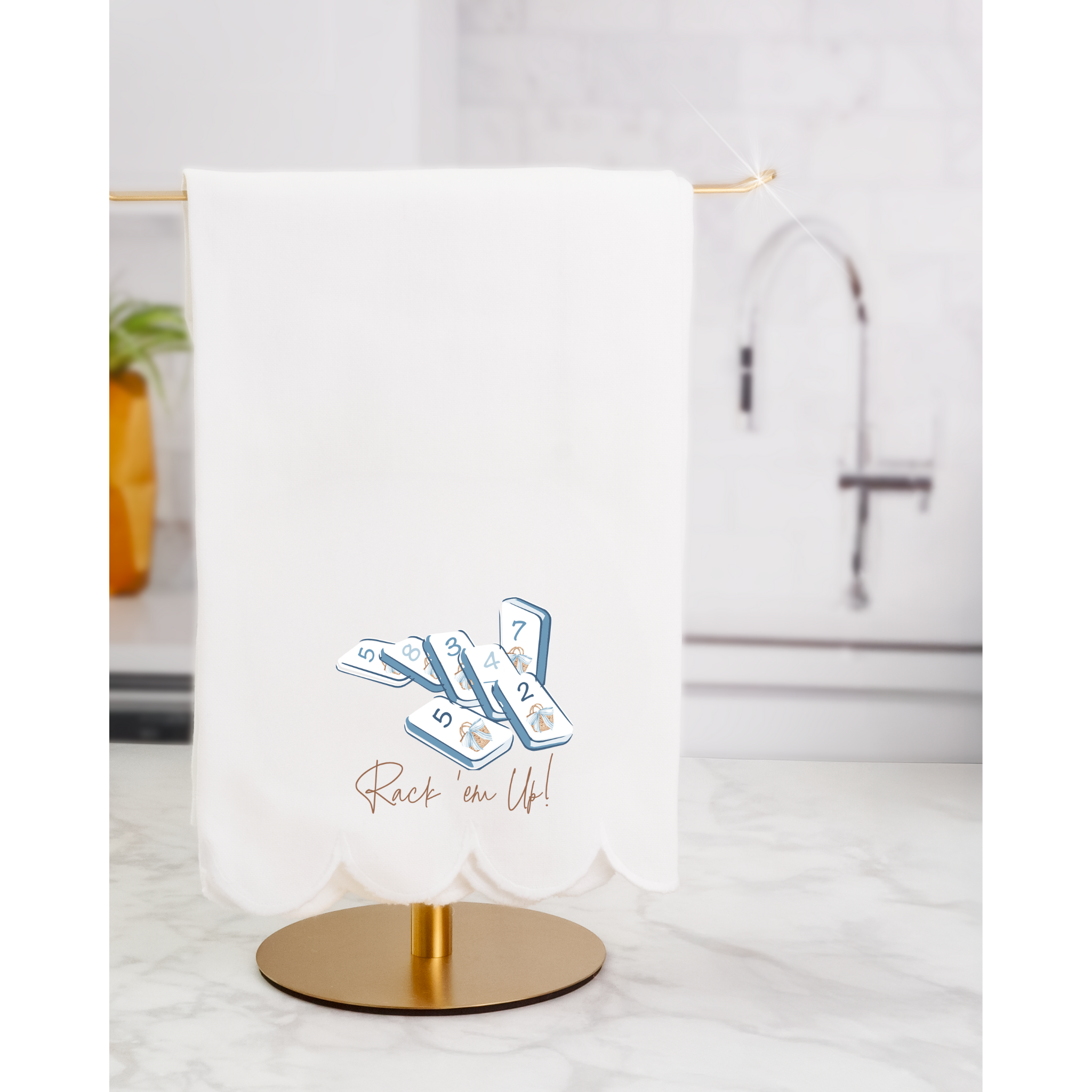 Rummikub Tea Towel – Absorbent Cotton, Fade-Resistant Print, Playful Tile Design