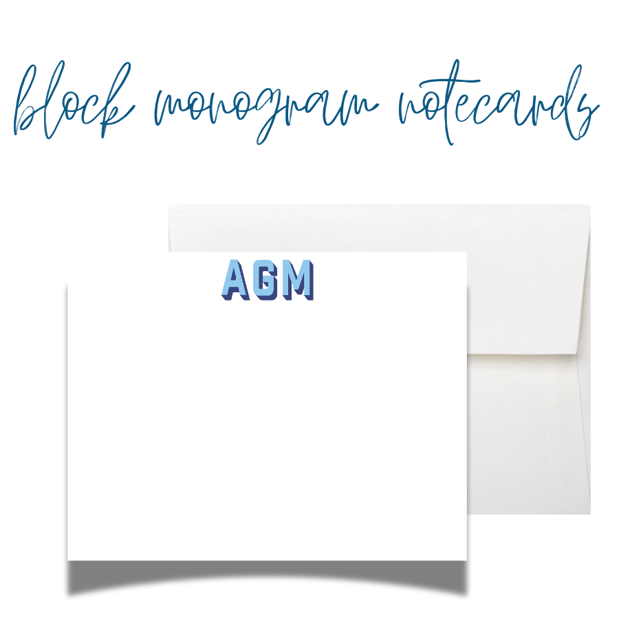 Block Monogram Stationery Collection