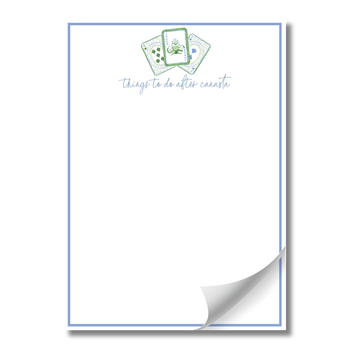 Canasta Notepad - 5x7 Tear Off Sheets | Portable Writing Pad with Chipboard Backing
