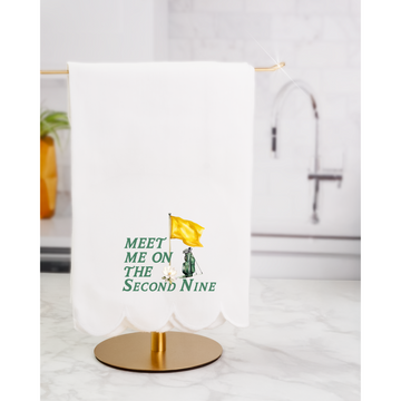 Golf Meet me on the Second Nine -  Tea Towel