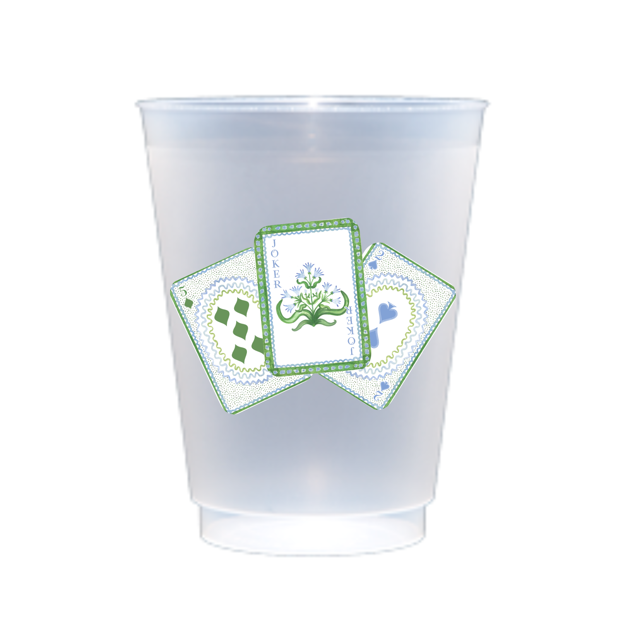 Canasta Playing Cards 16 oz Cups – Set of 8 BPA-Free Plastic Drinkware