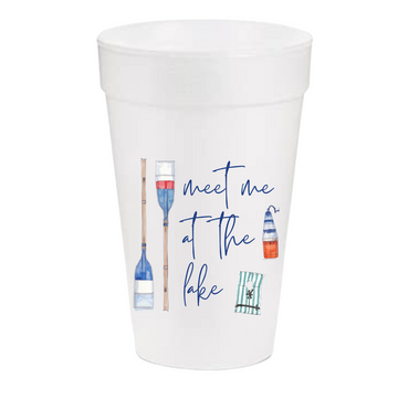 Meet Me at the Lake Styrofoam Cups | 20 oz Set of 10