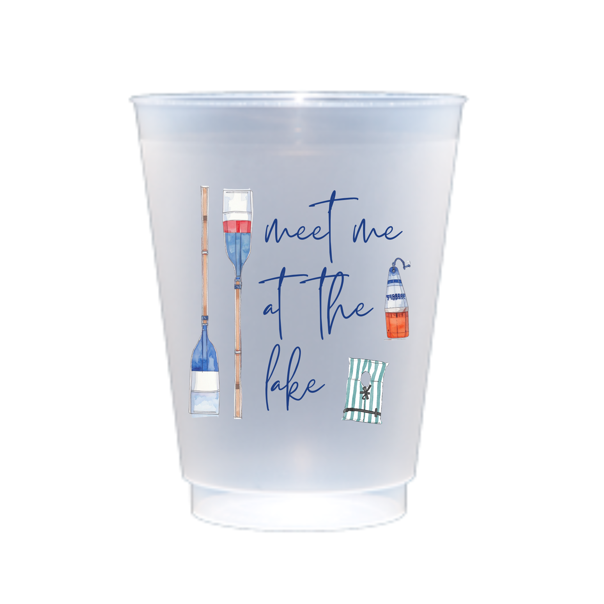 Meet Me at the Lake Shatterproof Frost Flex Cup | 16 oz Set of 8