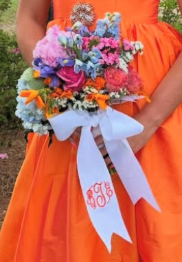 Monogrammed Ribbon Sash