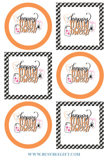 Happy Mahj-oween Mahjong Halloween Gift Stickers | Set of 12
