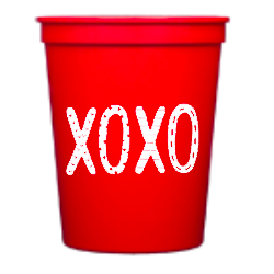 XOXO Valentine's Day Stadium Cup Red