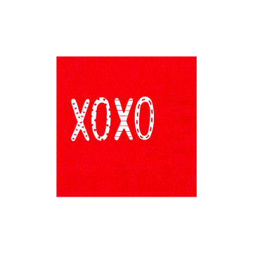 XOXO Valentine's Day Napkin Red