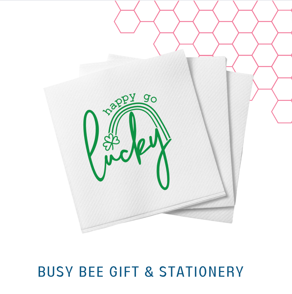 Happy Go Lucky St Patricks Day Cocktail Napkins | Set of 20