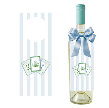 Canasta Playing Cards Wine Bottle Gift Tag | Set of 4