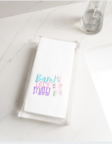 Bam Let's Mahj Guest Towels Linum | Set of 20