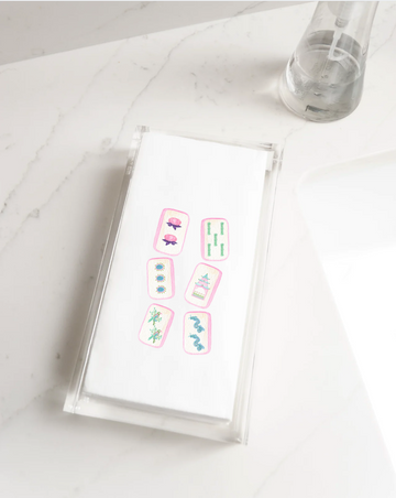 Bam Let's Mahj Guest Towels Linum | Set of 20
