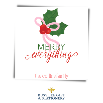 Merry Everything Gift Sticker - set of 24