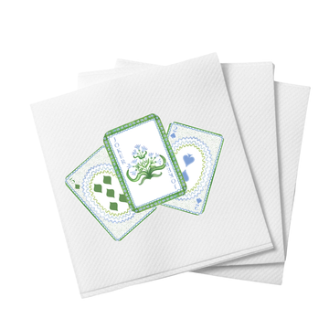 Canasta Cocktail Napkins – Playing Card Design, Soft 3-Ply Paper, Set of 20