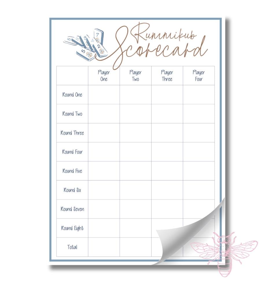Rummikub Scorecard | Digital Download