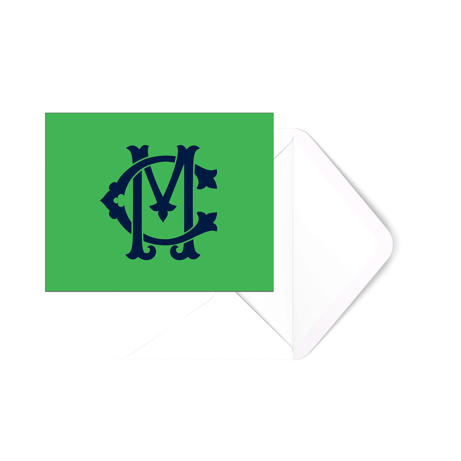 Flat Notecards (A2): Square Monogram